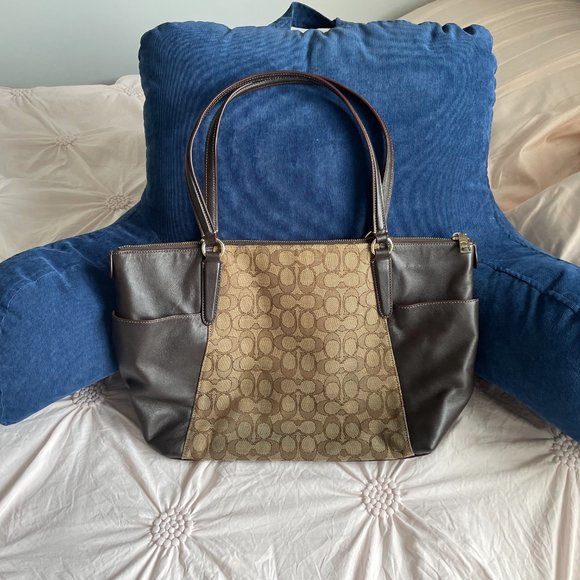 COACH Signature Leather Shoulder Bag/Tote - Picture 3 of 5